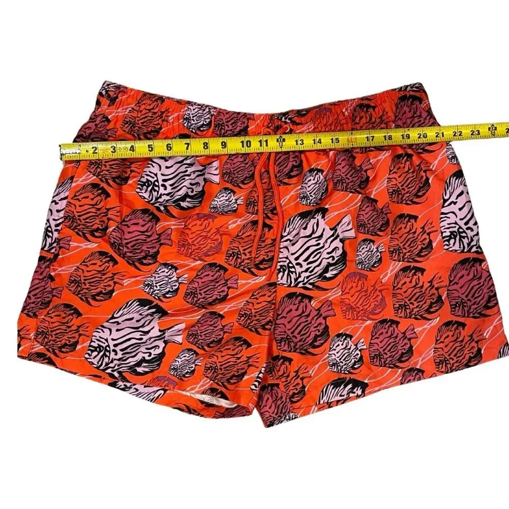 Sears Orange and Black Swim Trunks Classic Design